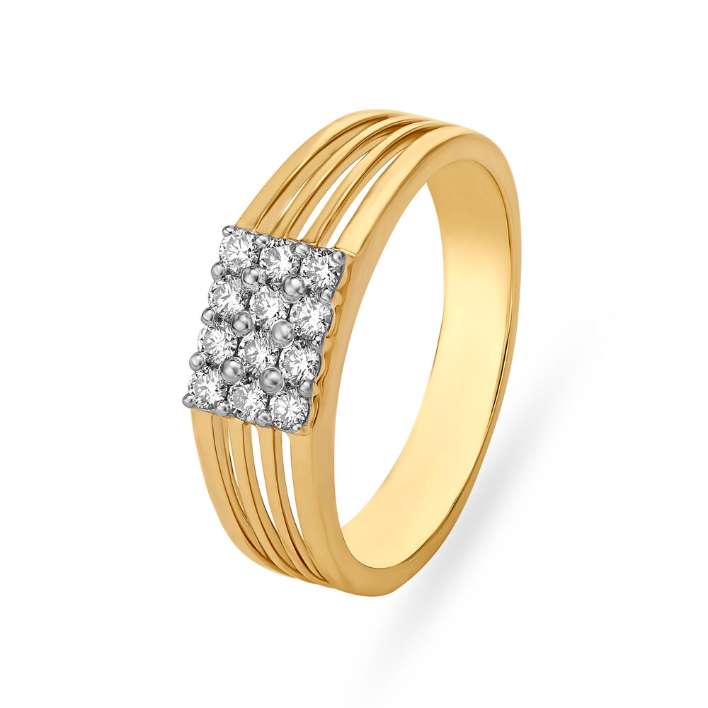 Stunning Single Stone Diamond Finger Ring For Men